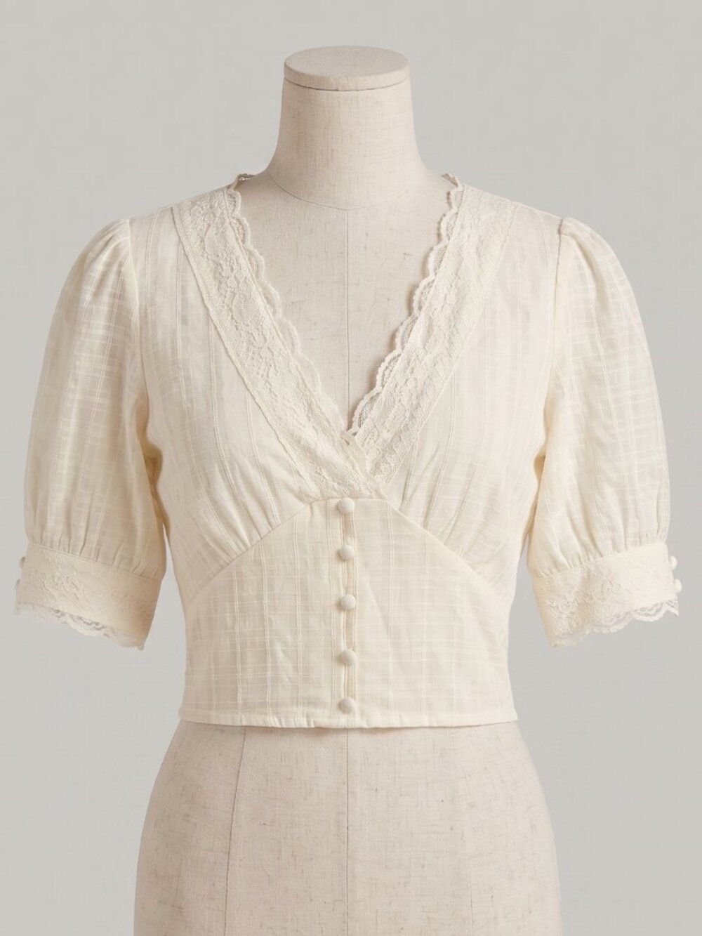 American Eagle V-Neck Lace Bohemian Top